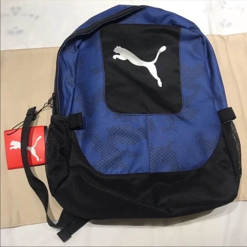 Puma Jaguar Backpack Bookbag Lunch Box Bag Blue / Black